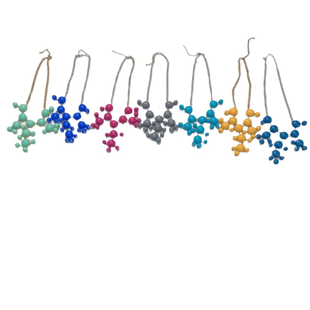 Bold Statement Bauble Necklace Raspberry Pink W/S… - image 6